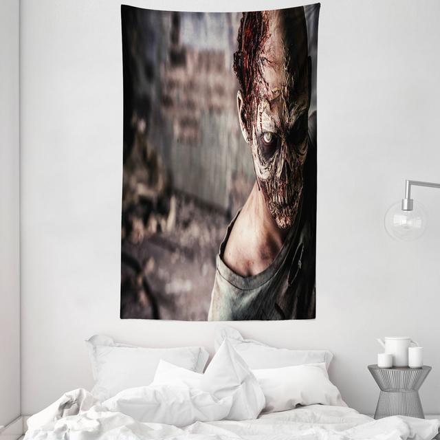 Tapestry, Creepy Look Killer, Taupe Peach Abakuhaus Maße: 230 cm H x 140 cm B on Productcaster.