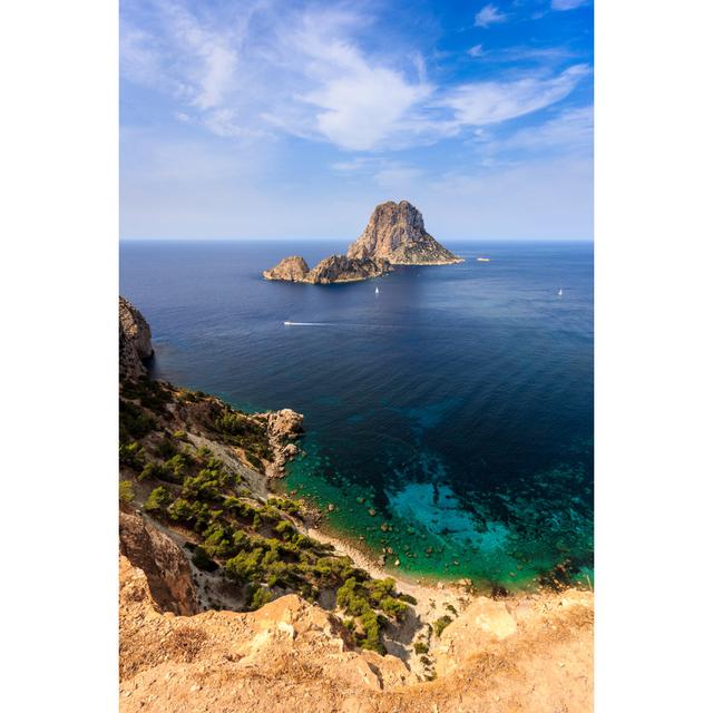 Ibiza Island by Nick_Pandevonium - Wrapped Canvas Print Breakwater Bay Size: 91cm H x 61cm W on Productcaster.