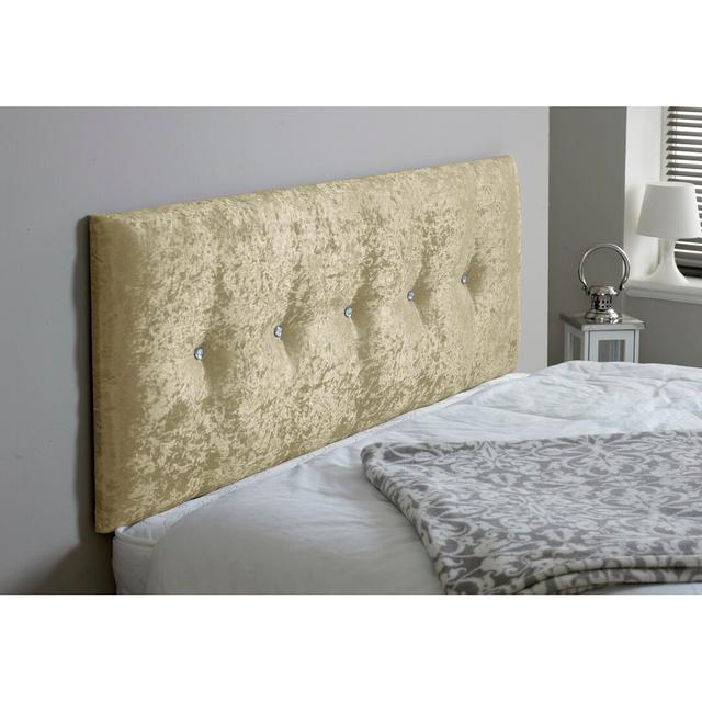 Izzabella Upholstered Headboard Home deco centre Size: Single (3'), Upholstery: Velvet, Colour: Cream on Productcaster.