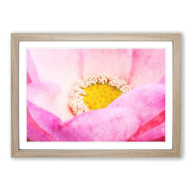 Pink Flower - Picture Frame Graphic Art Print East Urban Home Format: Oak, Size: 33cm H x 45cm W x 2cm D on Productcaster.