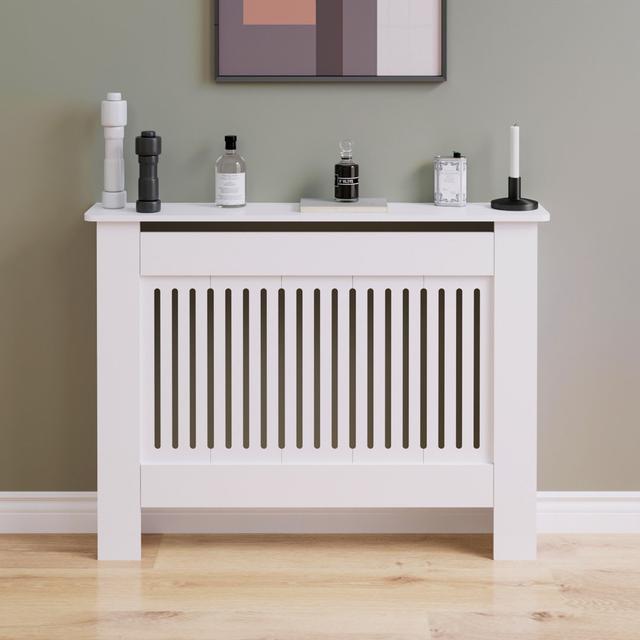 Skeens Small Radiator Cover August Grove Radiator Colour: White on Productcaster.