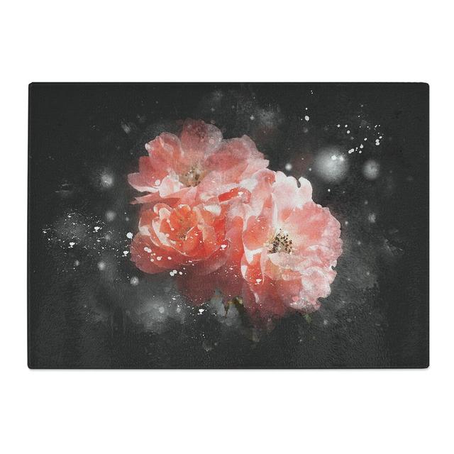 Three Flowers Chopping Board East Urban Home Size: 28.5cm W x 39cm L on Productcaster.