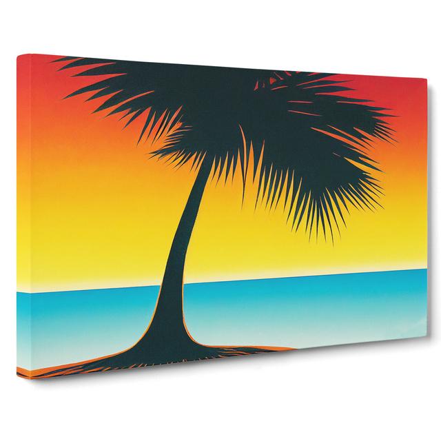 Inspiring Palm Tree - Wrapped Canvas Graphic Art Bay Isle Home Size: 35cm H x 50cm W x 3cm D on Productcaster.