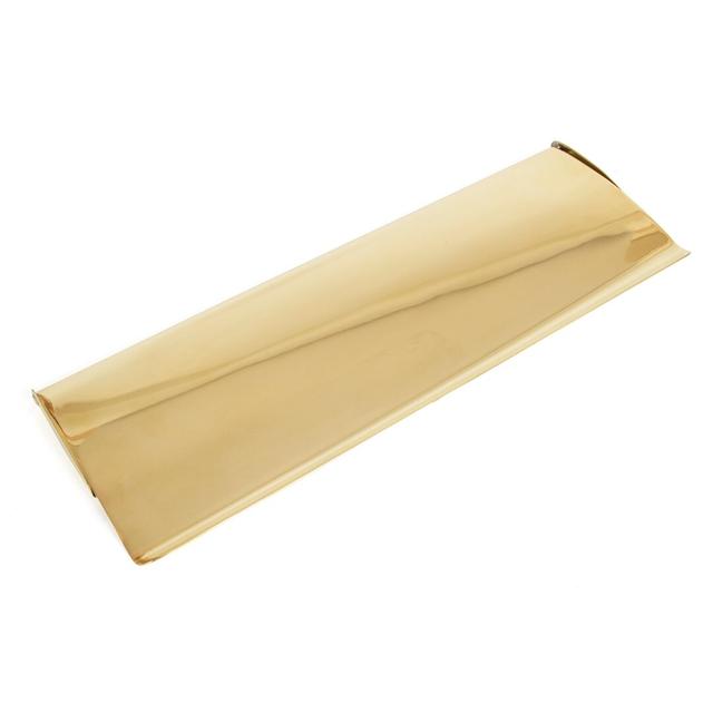 Letter Plate Covers From The Anvil Size: 13cm H x 35.4cm W x 1.2cm D, Colour: Polished Brass on Productcaster.