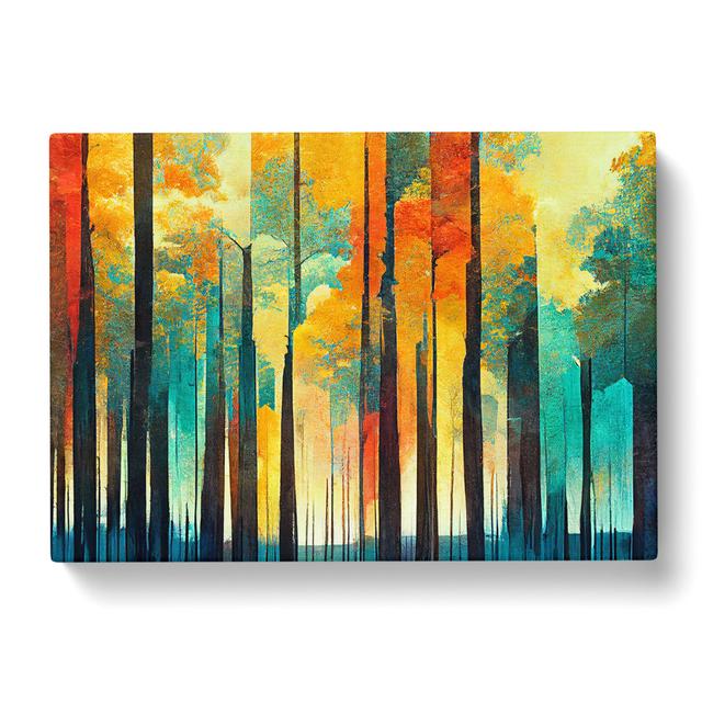 Captivating Abstract Forest Vol.6 - Wrapped Canvas Print Metro Lane Size: 50cm H x 76cm W x 3cm D on Productcaster.