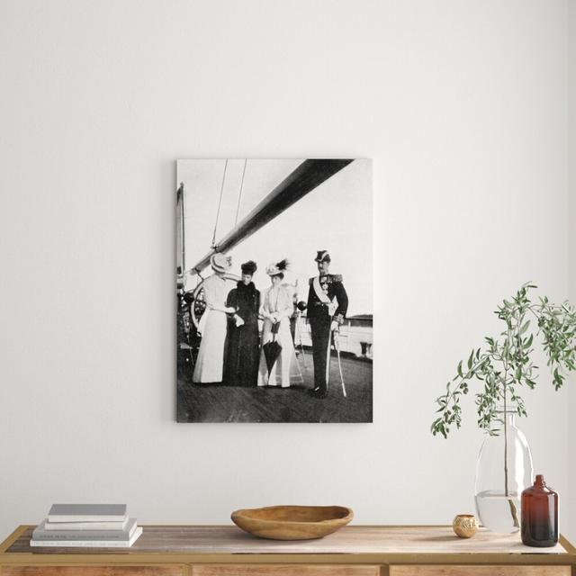 'Empress Maria Feodorovna, Princess Victoria, Queen Maud and King Haakon Vii of Norway' Photograph East Urban Home Size: 100 cm H x 74.2 cm W x 3.8 cm on Productcaster.