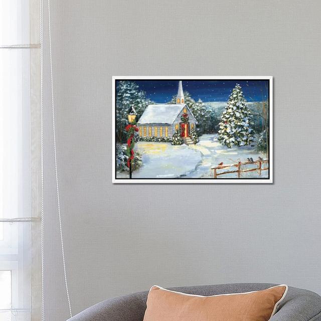 Holy Night by Sally Swatland - Art Prints on Canvas The Seasonal Aisle Size: 45.72cm H x 66.04cm W x 3.81cm D, Format: White Framed on Productcaster.