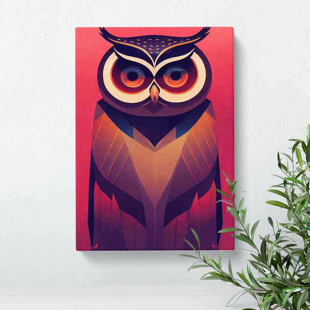 XV1022-4864X Unique Owl Art No.3 Abstract - Alpen Home Format: Wrapped Canvas, Size: 50cm H x 35cm W, Matte Colour: No Matte on Productcaster.