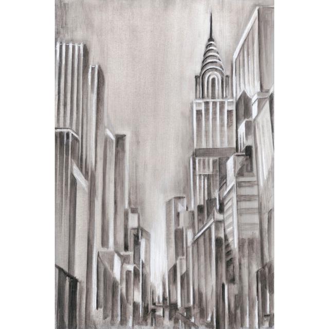 Art Deco Cityscape I by Ethan Harper - Wrapped Canvas Painting Williston Forge Size: 46cm H x 30cm W x 3.8cm D on Productcaster.