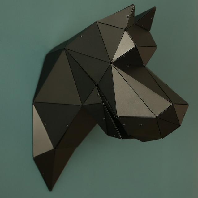 Metal Sculpture Scooby Wall Décor Union Rustic Finish: Black on Productcaster.