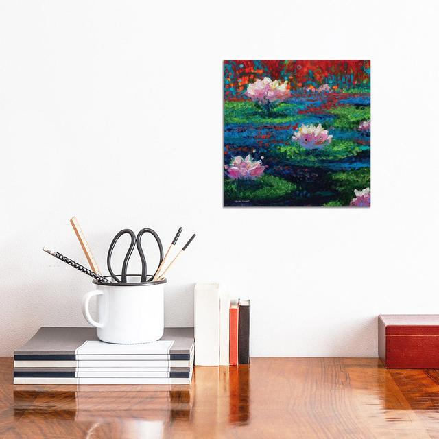 Water Lilies by Heidi Barnett - Wrapped Canvas Art Prints ClassicLiving Size: 30.48cm H x 30.48cm W x 1.905cm D on Productcaster.