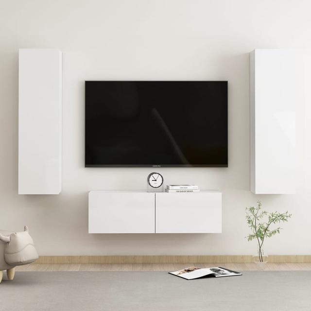 Gineen Entertainment Unit for TVs up to 88" 17 Stories Colour: High Gloss White on Productcaster.