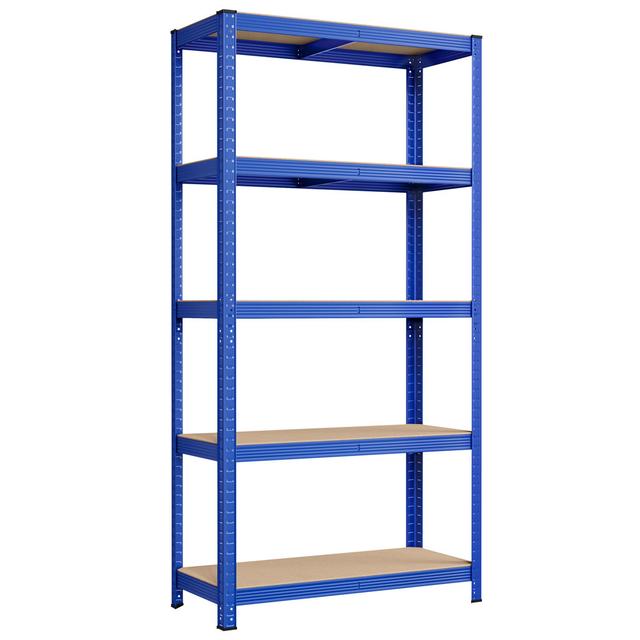 Kris 200cm 5 Shelf Shelving Unit Symple Stuff Size: 200cm H x 40cm W x 90cm D, Finish: Blue on Productcaster.