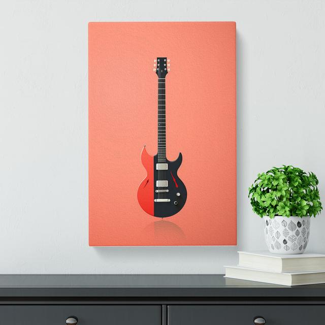 Electric Guitar Minimalism No.2 - Wrapped Canvas Print Marlow Home Co. Size: 60cm H x 40cm W x 3cm D on Productcaster.