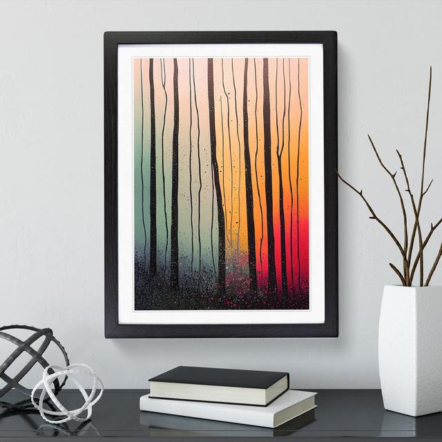 Amazing Forest No.1 Alpen Home Matte Colour: White, Size: 46cm H x 34cm W, Format: Black Frame on Productcaster.