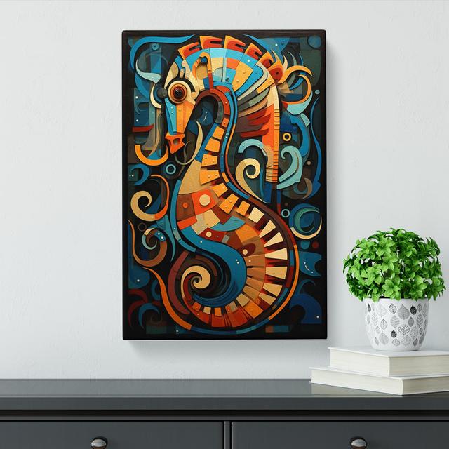 Seahorse Constructivism Art Happy Larry Size: 60cm H x 40cm W x 3cm D on Productcaster.