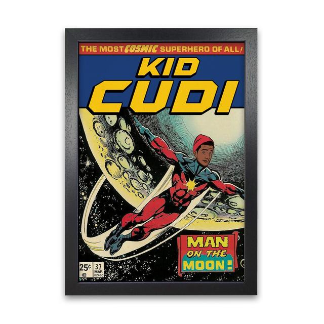 Kid Cudi by David Redon - Print George Oliver Frame Options: Black Grain, Size: 29.7 cm H x 21 cm W x 5 cm D on Productcaster.