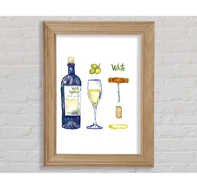 White Wine Tools Framed Print Bright Star Size: 42cm H x 21cm W on Productcaster.