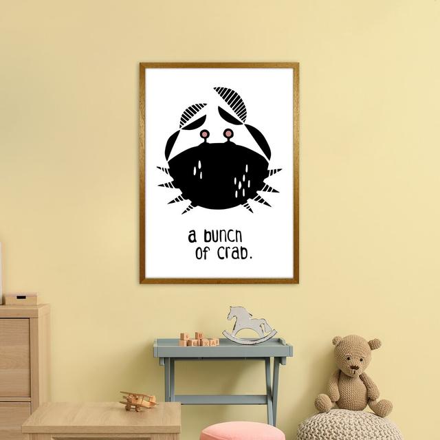 Crab by Miniofmine - Graphic Art Harriet Bee Format: Brown Framed, Size: 88cm H x 64cm W x 3cm D on Productcaster.