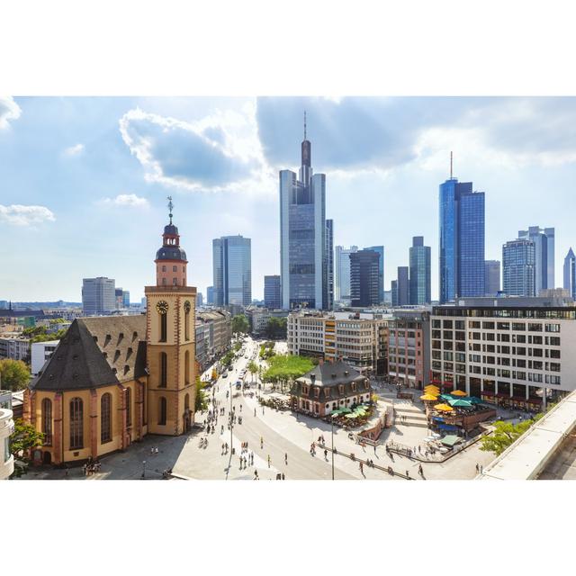 Skyline of Modern Frankfurt - Wrapped Canvas Photograph 17 Stories Size: 61cm H x 91cm W on Productcaster.