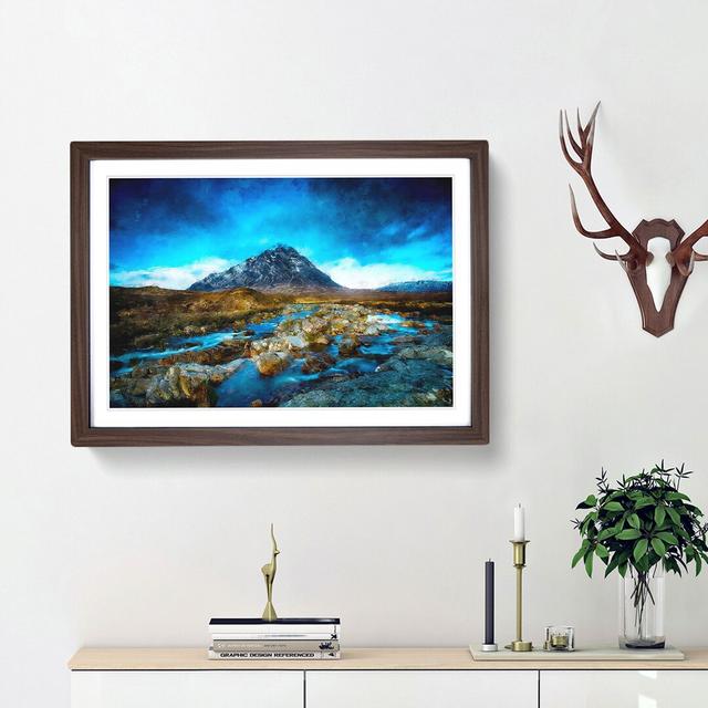 Glencoe in Scotland - Picture Frame Graphic Art Print East Urban Home Size: 33cm H x 45cm W x 2cm D, Frame Option: Walnut Framed on Productcaster.