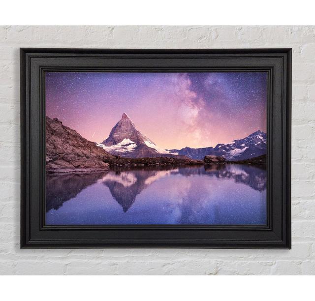 Mountains On The River Reflections Star - Single Picture Frame Art Prints Union Rustic Size: 100cm H x 141.4cm W x 8cm D on Productcaster.