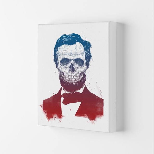 Dead Lincoln Skull by Mercedes Lopes Charro - Print East Urban Home Size: 59.4cm H x 42cm W x 4cm D, Frame Options: Wrapped Canvas on Productcaster.