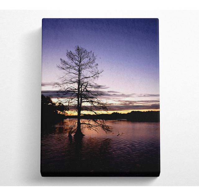 Lake At Dusk - Wrapped Canvas Art Prints Latitude Run Size: 81.3cm H x 50.8cm W x 10cm D on Productcaster.