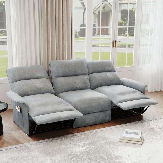 3 Seater Upholstered Electric Reclining Sofa 17 Stories on Productcaster.