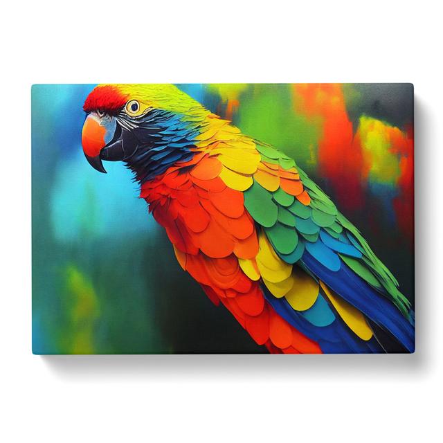 Colourful Parrot Portrait Vol.1 - Wrapped Canvas Photograph 17 Stories Size: 40cm H x 60cm W x 3cm D on Productcaster.