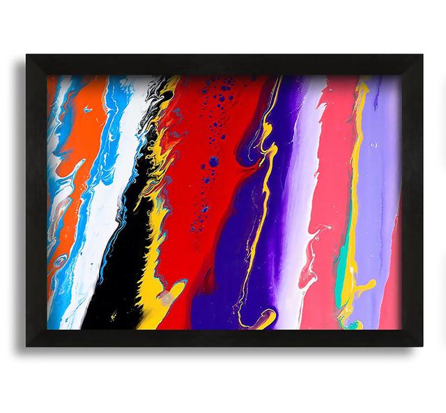 Sea Of Colours 1 Framed Print Ivy Bronx Size: 30cm H x 42cm W x 10cm D, Format: Black Framed Canvas on Productcaster.