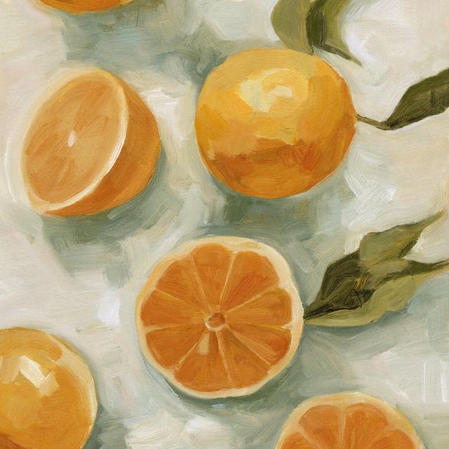 Fresh Citrus I by Emma Scarvey - Wrapped Canvas Painting Brambly Cottage Size: 91cm H x 91cm W on Productcaster.