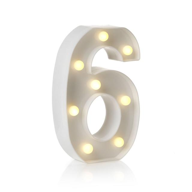 Klehm LED Alphabet Light Up Letters and Numbers 17 Stories Letter: 6 on Productcaster.