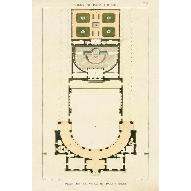 Plan De La Villa Di Papa Guilio Happy Larry Size: 122cm H x 81cm W on Productcaster.