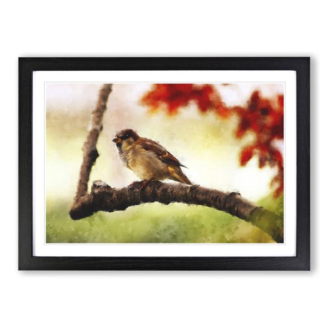 Sparrow Bird Vol.1 - Picture Frame Graphic Art East Urban Home Size: 48cm H x 65cm W x 2cm D, Frame Option: Black on Productcaster.