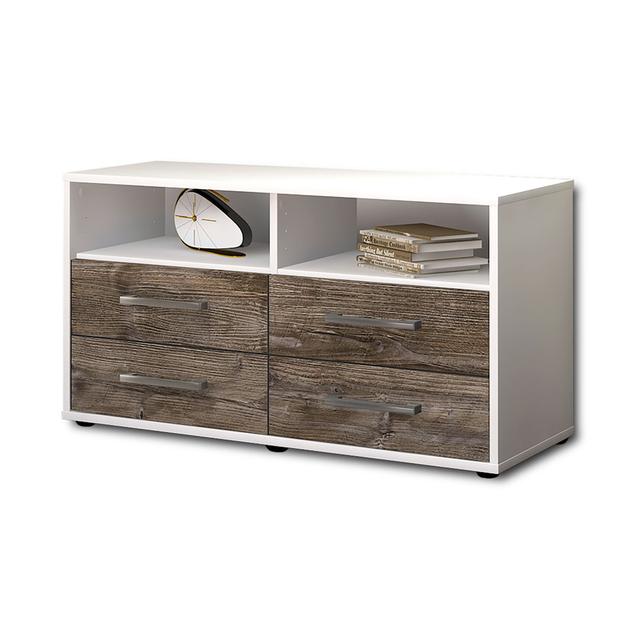 Almedin TV Stand Latitude Run Colour: Driftwood/White on Productcaster.