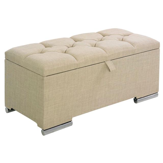 Brielle Storage Ottoman Marlow Home Co. Upholstery Colour: Cream Crush on Productcaster.