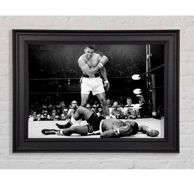 Muhammad Ali Knockout - Single Picture Frame Art Prints Ebern Designs Size: 21cm H x 42cm W on Productcaster.