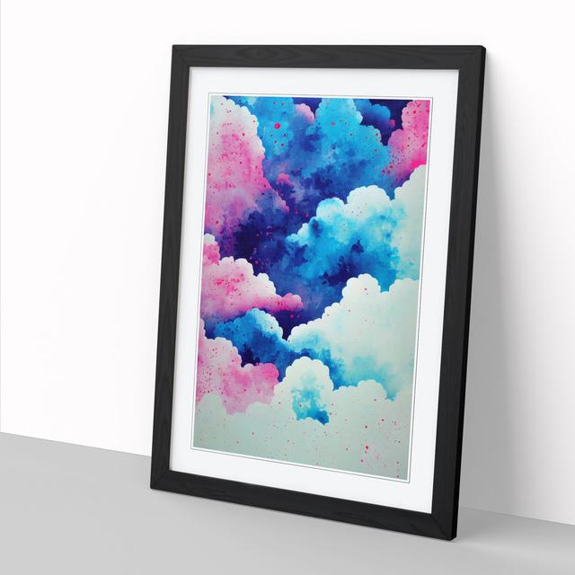 Cloudy Sky Splatter Vol.2 - Single Picture Frame Graphic Art Marlow Home Co. Size: 64cm H x 46cm W, Format: Black Framed on Productcaster.