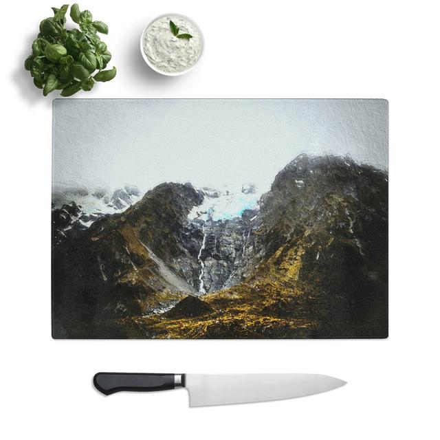 Glass Hooker Lake in New Zealand Chopping Board East Urban Home Size: 28.5 cm W x 20 cm L on Productcaster.