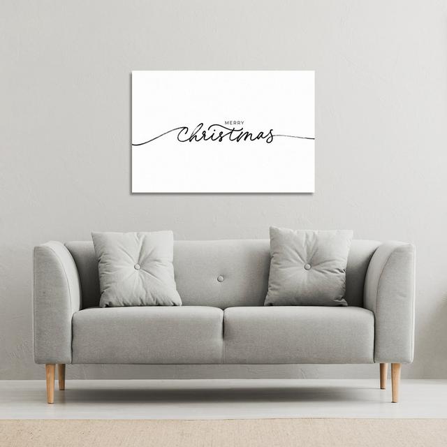 Merry Christmas Hand Drawn Lettering by Andrew Lee - Wrapped Canvas Print The Seasonal Aisle Size: 61cm H x 61cm W on Productcaster.