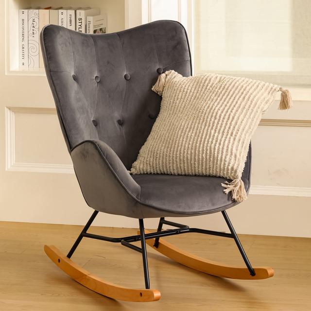 Rocking Chair Cresson Norden Home Colour: Grey on Productcaster.