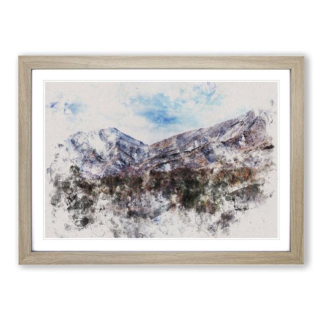 Mountain View Vol.7 - Picture Frame Graphic Art East Urban Home Size: 65cm H x 90cm W x 2cm D, Frame Option: Oak Framed on Productcaster.