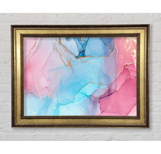 Pink And Blue Fusion Glitter - Single Picture Frame Art Prints Bright Star Size: 59.7cm H x 84.1cm W x 8cm D on Productcaster.