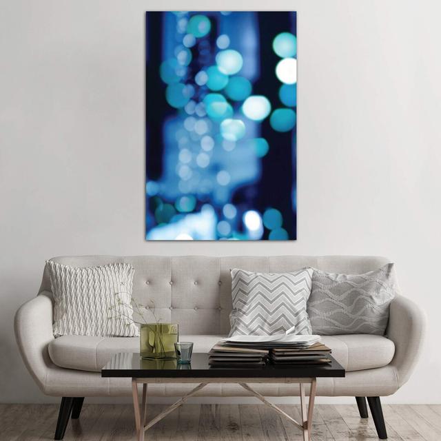 'Brilliant Blue Triptych I' Framed Photographic Print on Canvas Ebern Designs Size: 101.6cm H x 66.04cm W x 1.91cm D on Productcaster.