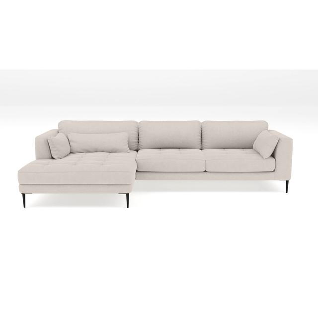 Ecksofa Lea Wahlweise Mit Bettkasten Und Schlaffunktion Brayden Studio Polsterfarbe: Beige, Ausrichtung: Links on Productcaster.