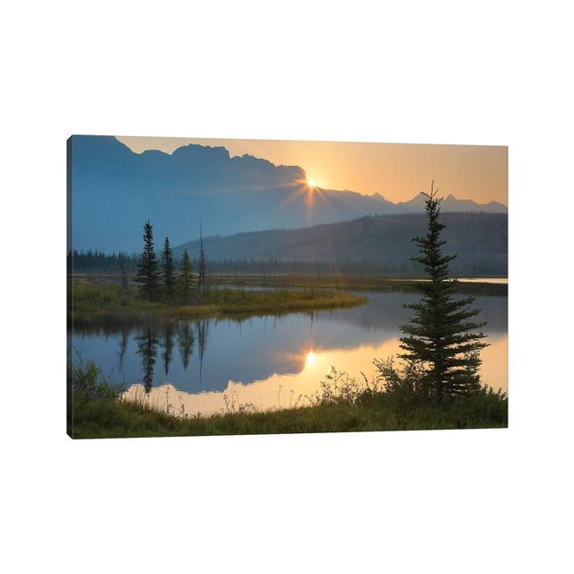 Sunset Over Miette Range And Talbot Lake, Jasper National Park, Alberta, Canada by Tim Fitzharris - Wrapped Canvas Print Alpen Home Size: 20.32cm H x on Productcaster.