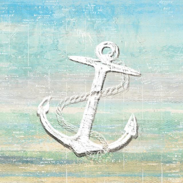 Rustic Anchor - Wrapped Canvas Painting Breakwater Bay Size: 30cm H x 30cm W x 3.8cm D on Productcaster.