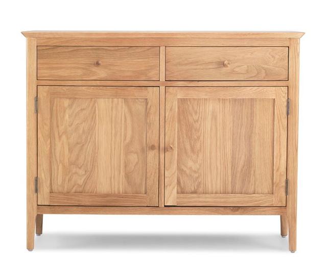 Combi Chest Sideboard made of Oak Solid Wood with 2 Drawers and 2 Doors in Brown by Gracie Oaks on Productcaster.