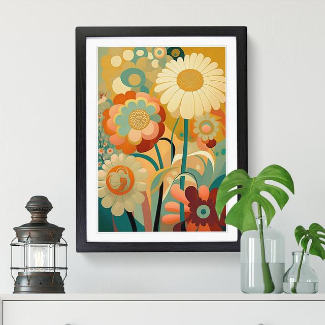 Bold Flowers - Single Picture Frame Print Marlow Home Co. Size: 46cm H x 34cm W, Format: Black Framed on Productcaster.